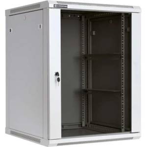 Linkbasic Стенен шкаф, 18u, 450х600мм, Стъклена врата (wcb18-645-bab-c)