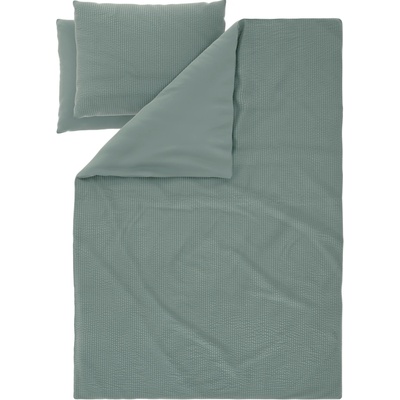 Livarno Obojstranná obliečky Seersucker 200x220 70x90 zelená 100407518