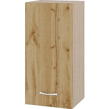 ИРИМ Горен шкаф с врата и рафт Сити МДД-16 мока / дъб дакота 35 см