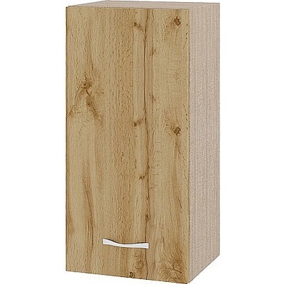 ИРИМ Горен шкаф с врата и рафт Сити МДД-16 мока / дъб дакота 35 см