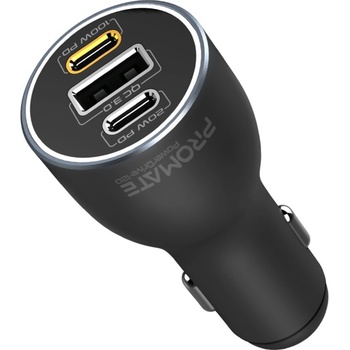 Promate Зарядно за кола ProMate - PowerDrive-120, USB-A/C, 120W, черно (6959144062426)