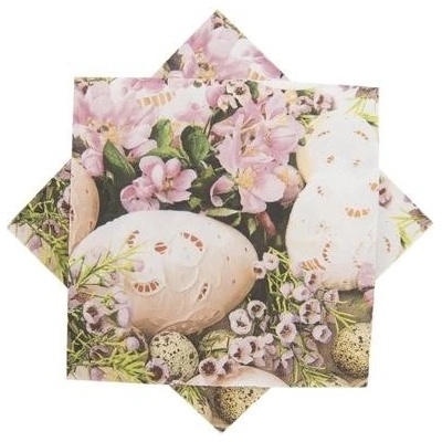 Orion Servírovací ubrousky Vejce a květy 33x33cm 20ks