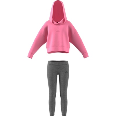 adidas Детски анцуг Adidas OTH Fleece Tracksuit Infant Girls - Pink/Dk Grey