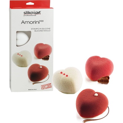 Silikomart Forma silikonová design s vykrajovátkem srdce 8x100 ml – Zboží Dáma