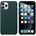Apple iPhone Leather Case - оригинален кожен кейс (естествена кожа) за iPhone 11 Pro Max (зелен)