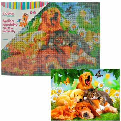 Diamantové malování - Siesta Psy a kočky 30 x 40 cm