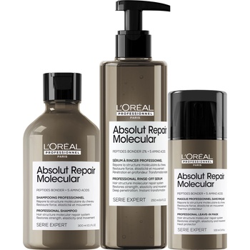 L'Oréal L'Oréal Professionnel Absolut Repair Molecular Комплект - Шампоан, Маска без отмиване и Серум, 300 + 100 + 250 ml