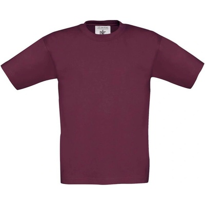 B&C Exact 150 kids dětské tričko červená burgundy