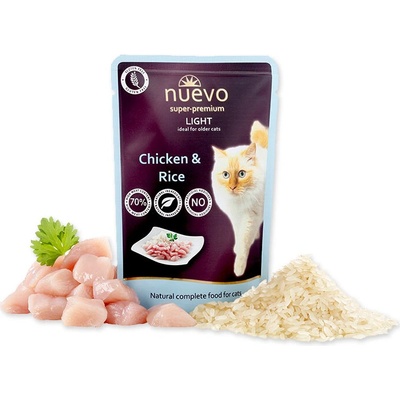 Nuevo Cat Light kuracie s rýží 85 g
