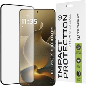 Techsuit Протектор за Motorola Signature - 111D Full Cover / Full Glue Glass / 3D Curved Screen - Techsuit - Черен (KF2363116)