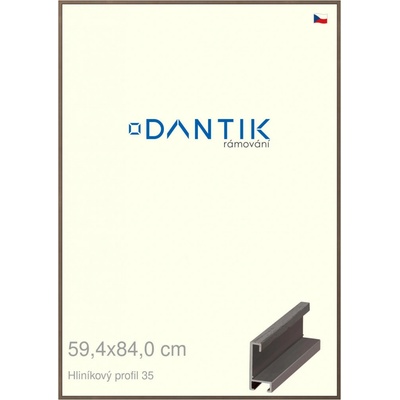 DANTIK rám na obraz 59,4x84 Hnědá tmavá