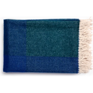 tre Карирано одеяло Blend Throw зелено-бяло (BT152GW)