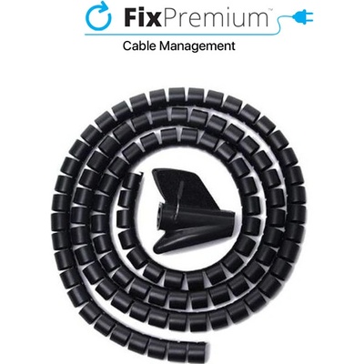 FixPremium - Organizér Kabelů - Trubka (16 mm), délka 2 m, černý