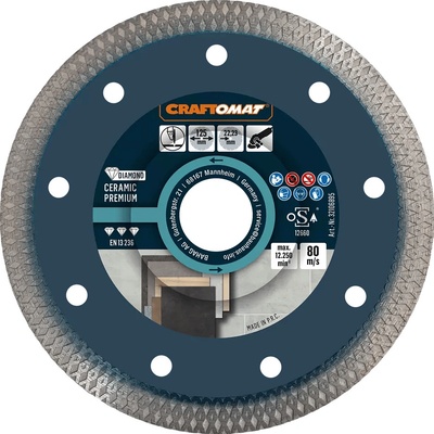 Craftomat Rezný kotúč diamantový 125 x 1 x 22,23 mm 6680010