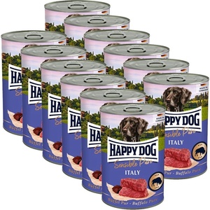 Happy Dog Sensible Pure Italy 12 x 400 г / бивол