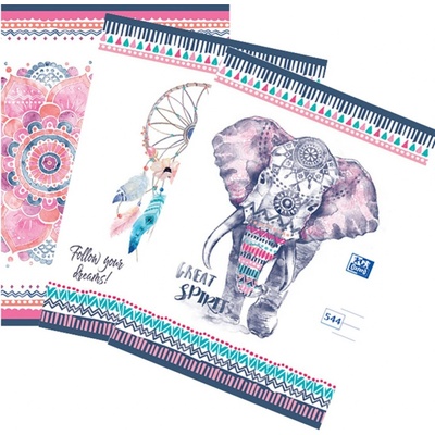 Oxford zošit školský 544 BOHO Soft touch A5 40l linajkový