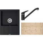 SCHOCK К-КТ schock МИВКА ronda d100l, СМЕСИТЕЛ cosmo fix И ДЪСКА ЦВЯТ onyx (d100l,525000 gon,629044)