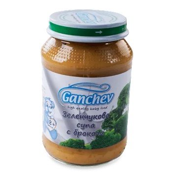 Image 1 of Ганчев пюре Зеленчукова супа с броколи 8 месеца +