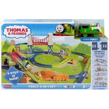 Mattel Игрален комплект ПЪРСИ 6 в 1 Thomas & Friends Percy 6in1 Adventure Set от серията TrackMaster, HHN26