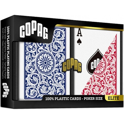 Copag (Belgie) Elite Double Deck Jumbo Index red/blue – Zboží Mobilmania