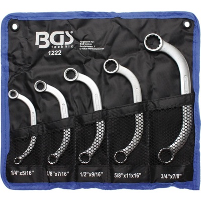 BGS technic Súprava očkových kľúčov štartovacie palcové rozmery 1/4" - 7/8" 5 ks BGS 1222