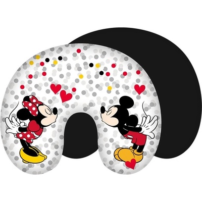 Jerry Fabrics Cestovný vankúš Mickey and Minnie Dots 28x33
