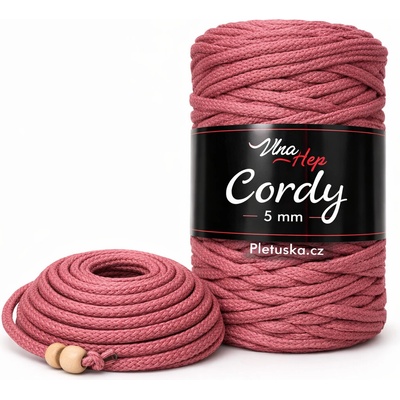 Cordy 5 mm starorůžová 8423