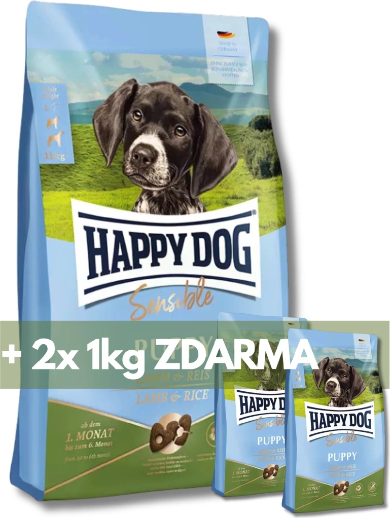 Happy Dog Sensible Puppy Lamb & Rice 10 kg od 36,9 € - Heureka.sk