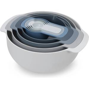 Joseph Joseph Комплект кухненски купи NEST 40112, 9 бр. , с гевгир и мерителни лъжици, син, Joseph Joseph (JS40101)