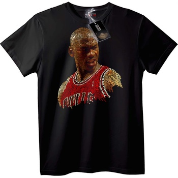NOONEBRAND Тениска Michael Jordan Калиграм - 3XL, Black