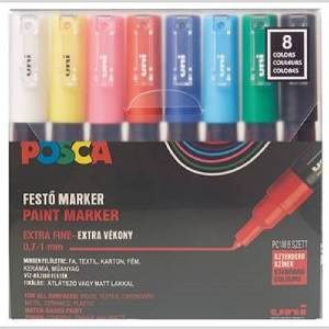 uni Накрайник от филц UNI Posca PC-1M 8 бр. в комплект 2UPC1M8K (2UPC1M8K)
