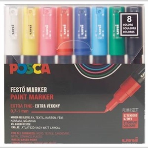 uni Накрайник от филц UNI Posca PC-1M 8 бр. в комплект 2UPC1M8K (2UPC1M8K)
