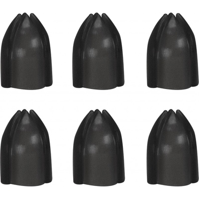 L-Style Shell Lock Ring plastové průsvitné černé 6ks