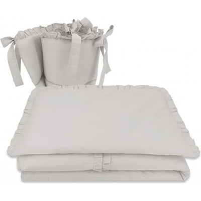 BABY NELLYS 3-dílná sada Mantinel s povlečením Royal šedá 120 x 90 cm – Zboží Dáma