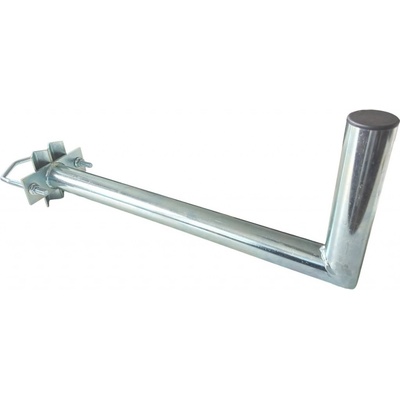 Anténní držák na stožár, délka 50cm, výška 20cm, průměr 42mm, s vinklem, třmen 100mm; PK50S421V100