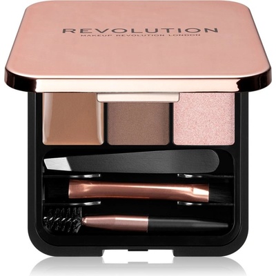 Makeup Revolution London Brow Sculpt Kit set a paletka na obočí Brown 2,2 g – Zboží Dáma