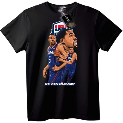 NOONEBRAND Тениска Kevin Durant САЩ баскетбол - L, Black