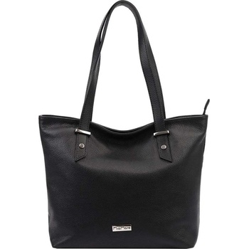 MiaMore dámská kožená kabelka A4 01-058 Dollaro černá