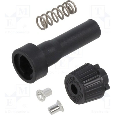 EATON/BUSSMANN BK-HHJ-A-R Zásuvka; 6,3x32mm; na kabel; Imax: 10A; Ujmen: 32V; černá