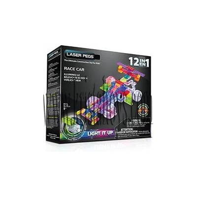 Светещ конструктор 12 в 1 - Състезателна кола laser pegs