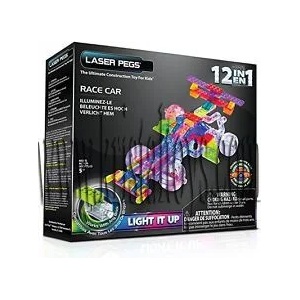  Светещ конструктор 12 в 1 - Състезателна кола laser pegs