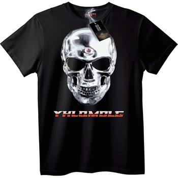 NOONEBRAND Тениска Метален Очен Череп - 7XL, Black
