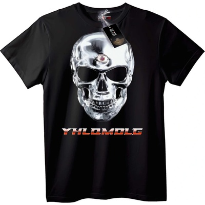 NOONEBRAND Тениска Метален Очен Череп - 7XL, Black