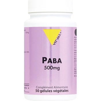 Vit’All+® PABA Параамино бензоена киселина 500 mg 50 капсули | Vit’All+® (661709 (PABA50) VP)