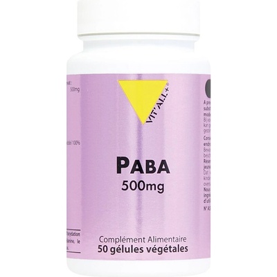 Vit’All+® PABA Параамино бензоена киселина 500 mg 50 капсули | Vit’All+® (661709 (PABA50) VP)