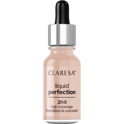 Claresa Liquid Perfection Korektor a krycí make-up 2v1 104 Nude 18 g