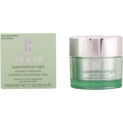 Clinique Superdefense Night Recovery Moisturizer Very Dry To Dry Combination Skin nočný hydratačný krém pre suchú až zmiešanú pleť 50 ml