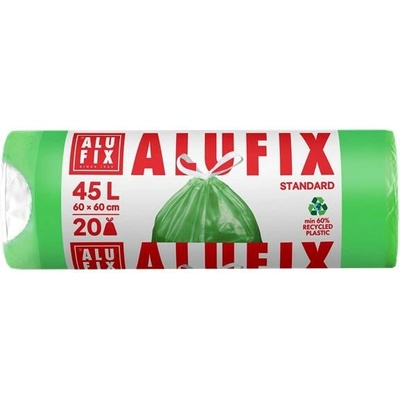ALUFIX Vrecia na odpadky zaťahovacie 45 l 14µm 20 ks Prémium zelená