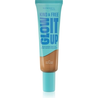 Rimmel London Kind & Free Glow It Up Moisturising Skin Tint hydratační make-up pro citlivou suchou a normální pleť 400 Natural Beige 30 ml