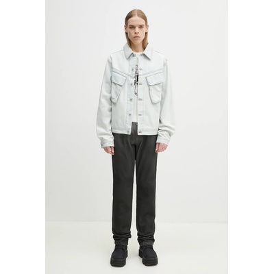 Marcelo Burlon Дънково яке Marcelo Burlon Bleach Denim Cargo Jacket Light Blue No (CMYE01HS25DEN0014000)